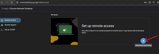 Chrome remote desktop
