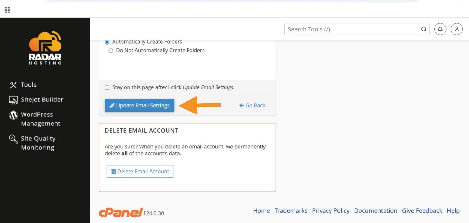 cara suspend email di cpanel